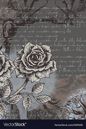 Grunge floral background vector image