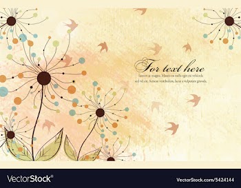 Grunge floral background vector image