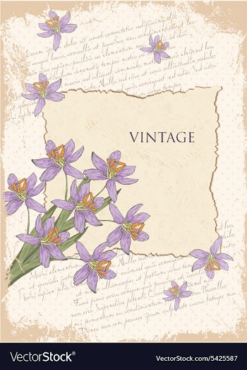 Grunge floral background vector image