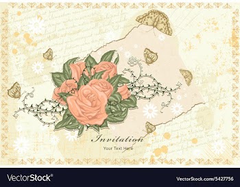 Grunge floral background vector image