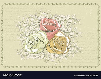 Grunge floral background vector image