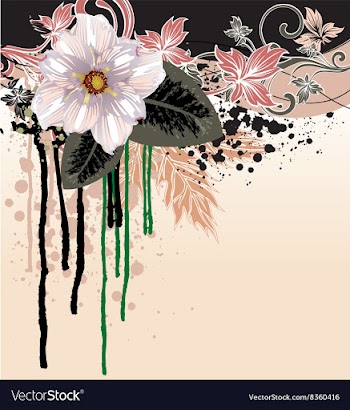 Grunge Floral Background vector image