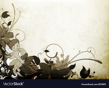 Grunge floral background vector image