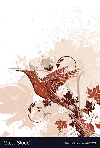 Grunge floral background vector image