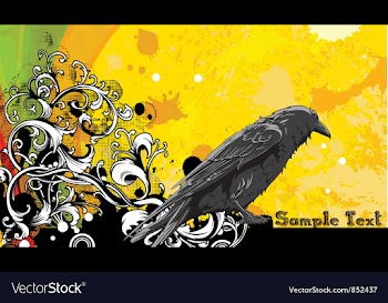 Grunge floral background vector image