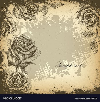 Grunge floral background vector image