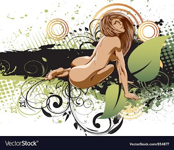Grunge floral background vector image