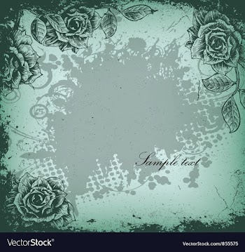 Grunge floral background vector image
