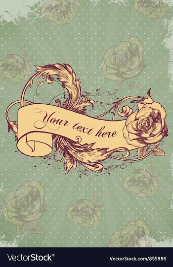 Grunge floral background vector image