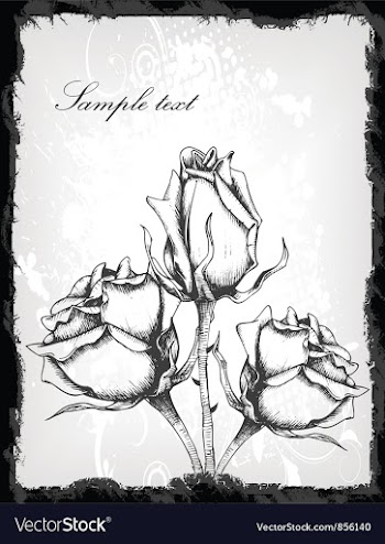 Grunge floral background vector image