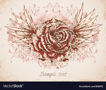 Grunge floral background vector image
