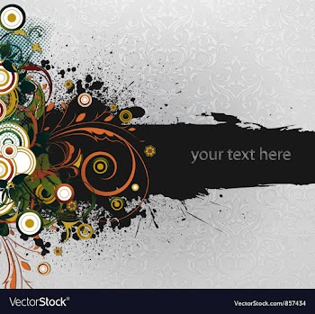 Grunge floral background vector image