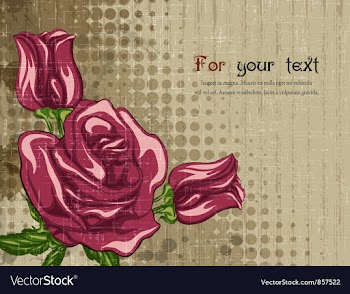Grunge floral background vector image