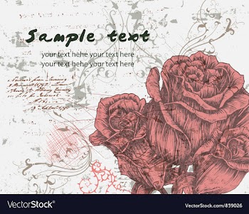 Grunge floral background vector image