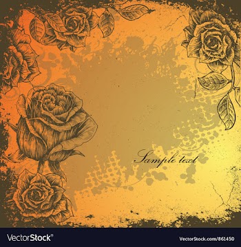 Grunge floral background vector image