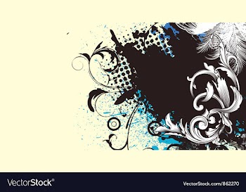 Grunge floral background vector image