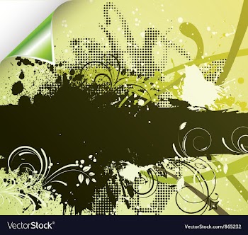 Grunge floral background vector image