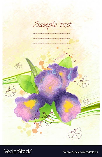 Grunge floral background with butterflies vector image