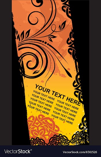 Grunge Floral Banners with Text Space vector image