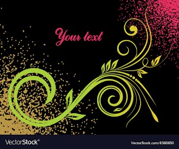 Grunge Floral Design vector image