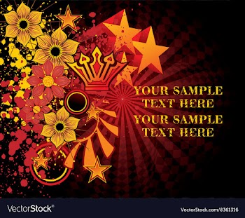 Grunge Floral Design vector image