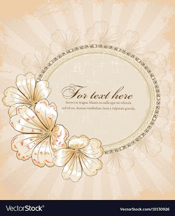 Grunge floral frame vector image