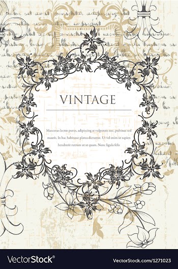 Grunge floral frame vector image