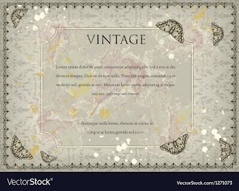 Grunge floral frame vector image