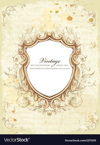 Grunge floral frame vector image