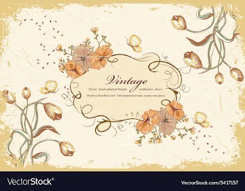 Grunge floral frame vector image