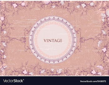 Grunge floral frame vector image