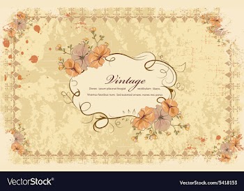 Grunge floral frame vector image