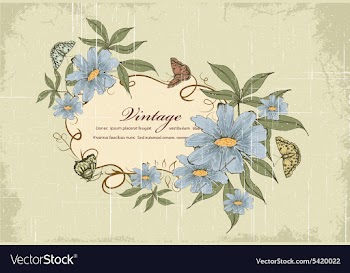 Grunge floral frame vector image