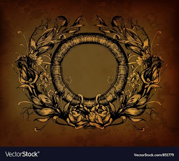 Grunge floral frame vector image