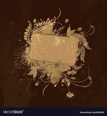 Grunge floral frame vector image