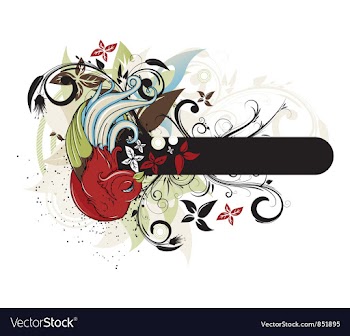 Grunge floral frame vector image