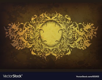 Grunge floral frame vector image