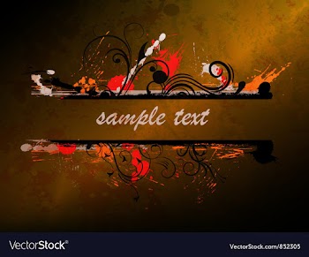 Grunge floral frame vector image