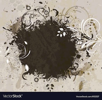 Grunge floral frame vector image