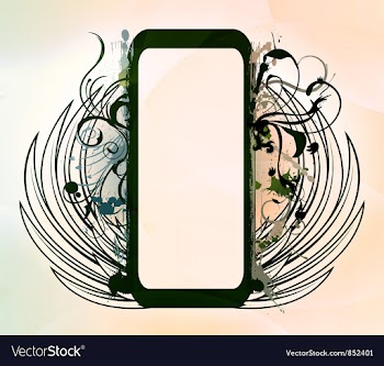 Grunge floral frame vector image