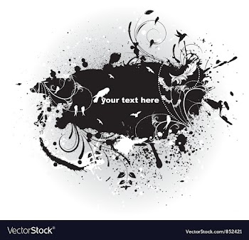 Grunge floral frame vector image
