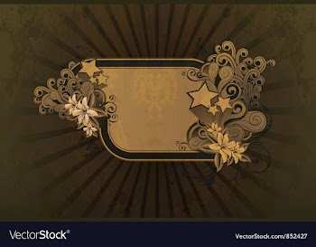 Grunge floral frame vector image