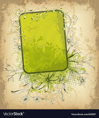 Grunge floral frame vector image