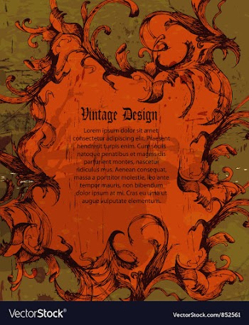 Grunge floral frame vector image