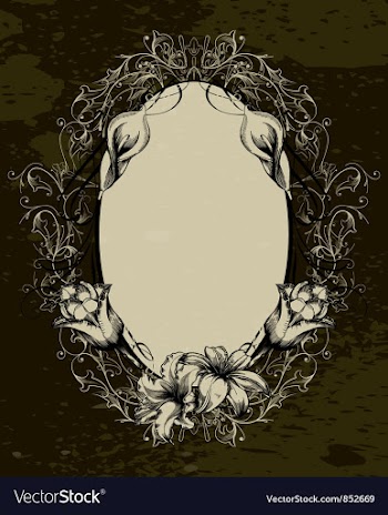 Grunge floral frame vector image