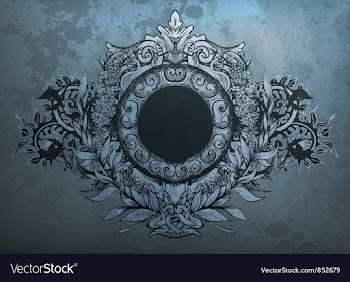 Grunge floral frame vector image