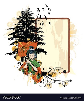 Grunge floral frame vector image