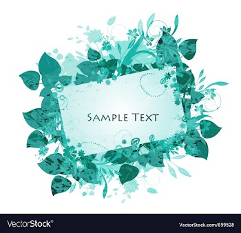 Grunge floral frame vector image