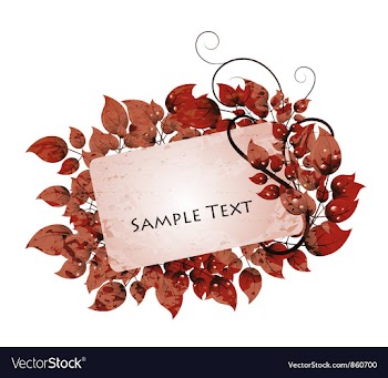 Grunge floral frame vector image