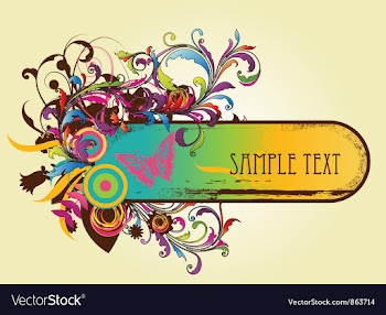 Grunge floral frame vector image